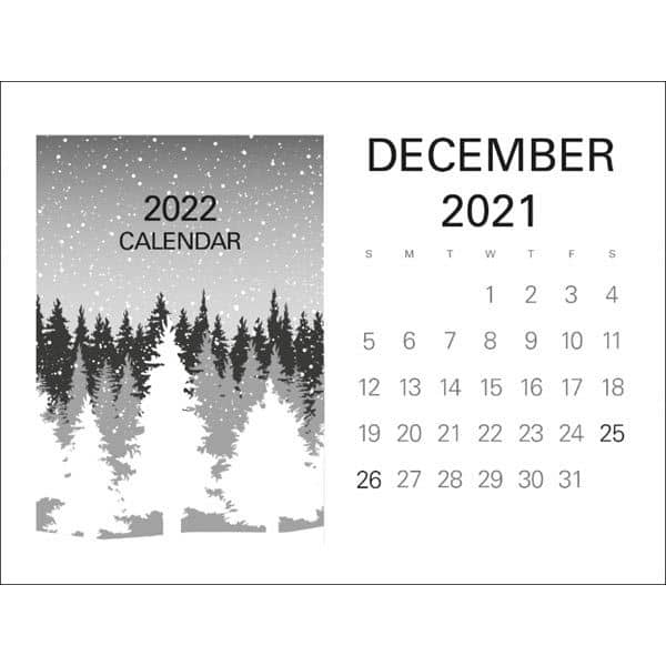 Curved Memo Desk 2022 Calendar