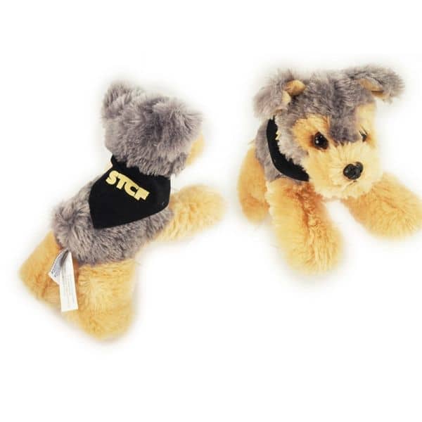 8" Cutie Terrier with bandana & one color imprint