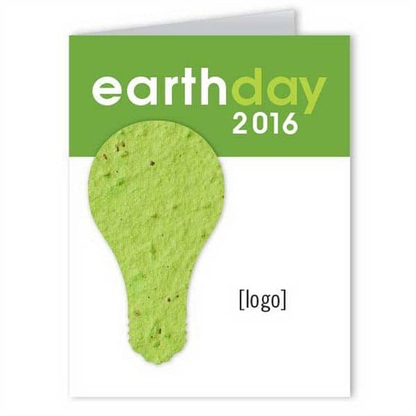 Earth Day Seed Paper Shape Greeting Card