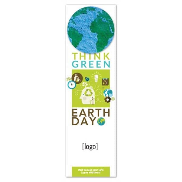 Earth Day Seed Paper Shape Bookmark