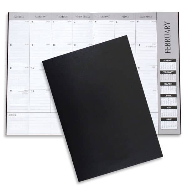 Leatherette Monthly Desk Planner