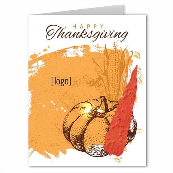 Thanksgiving Seed Paper Shape Greeting Card