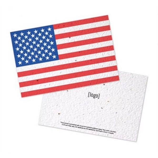Patriotic Seed Paper Postcard, Medium
