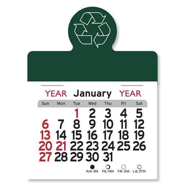 Recycling Circle Shaped Peel-N-Stick® Calendar