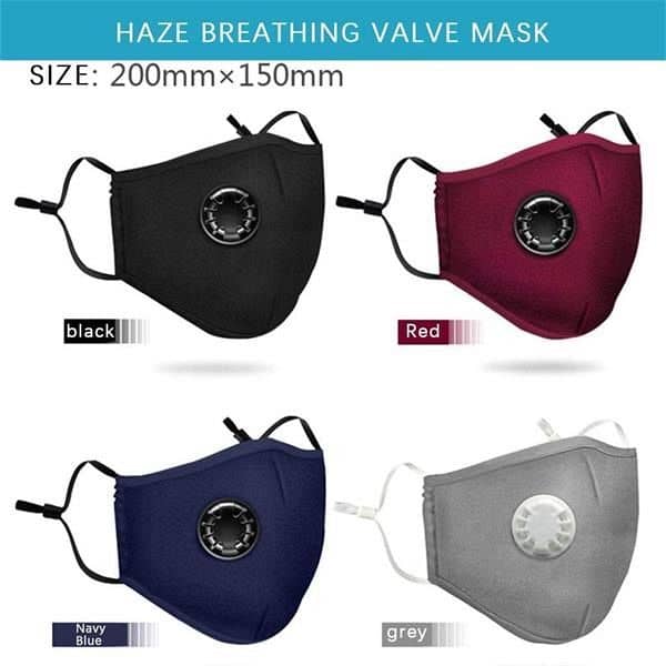 Washable Face Mask With Breathing Valve