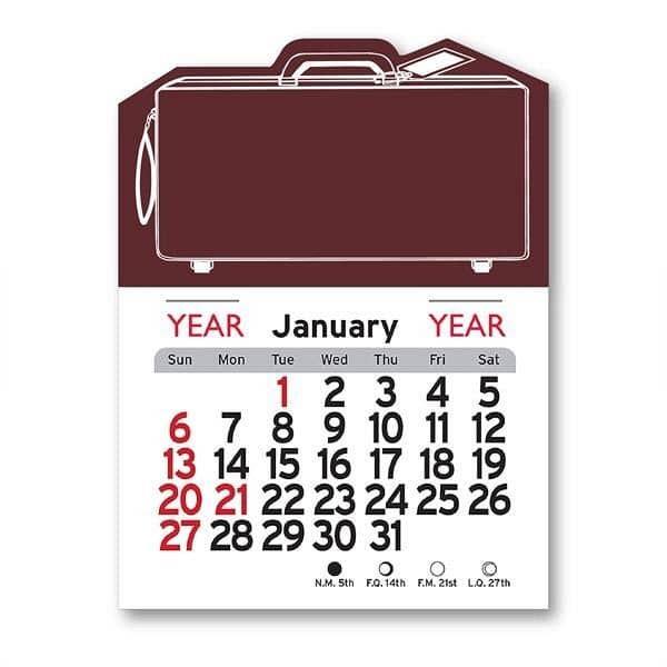 Suit Case Shaped Peel-N-Stick® Calendar