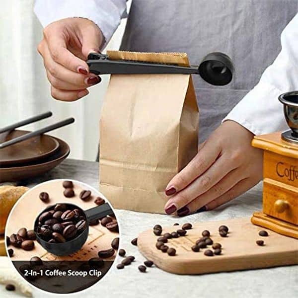 Stainless Steel Coffee Measuring Spoon with Bag Clip