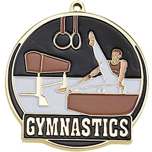 Stock Gold Enamel Sports Medals