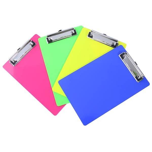Plastic Clipboards with Low Profile Clip