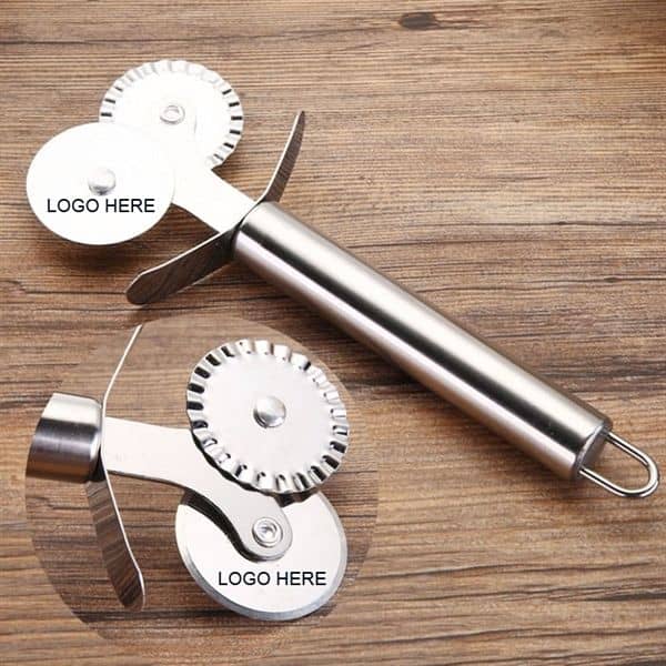 Two Wheel Stainless Steel Pizza Cutter Knife