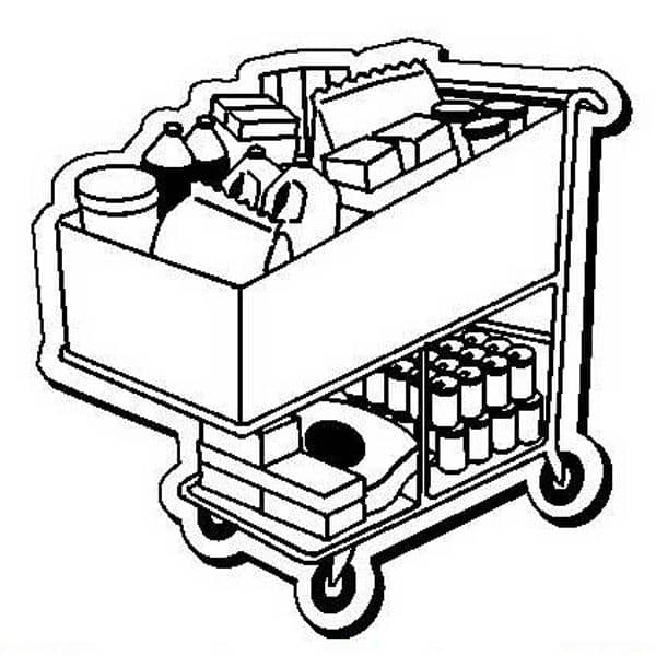 Shopping Cart Stock Shape Magnet