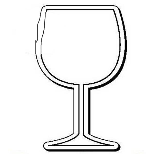 Wine Glass Stock Shape Magnet