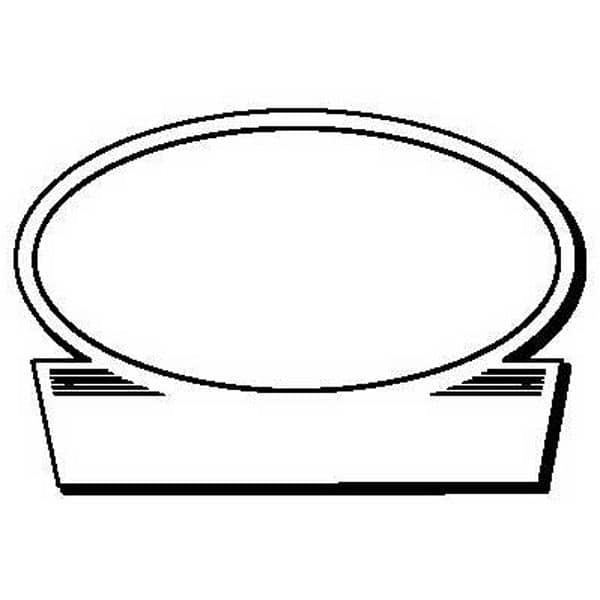 Oval with Rectangle Stock Shape Magnet