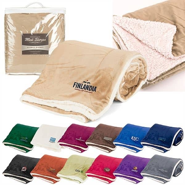 Mink Sherpa Blanket - Solid