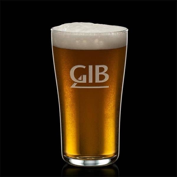 Caldecott Beer Glass - Deep Etch