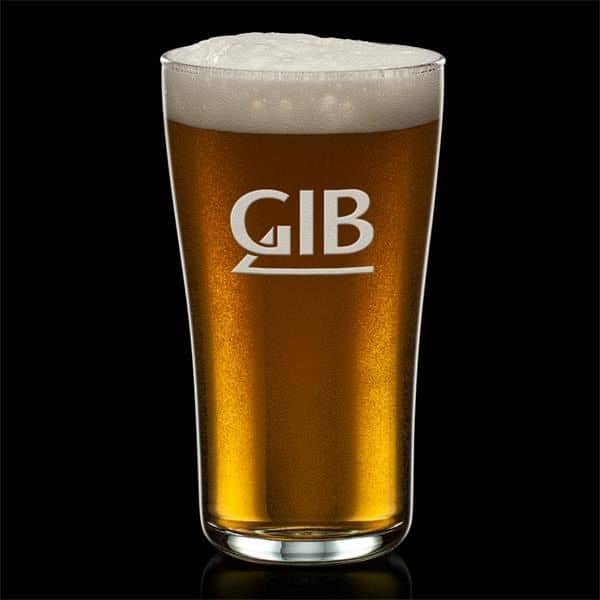 Caldecott Beer Glass - Deep Etch