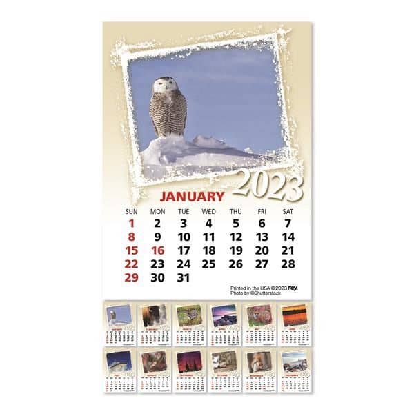 Bull Shaped Peel-N-Stick® Calendar