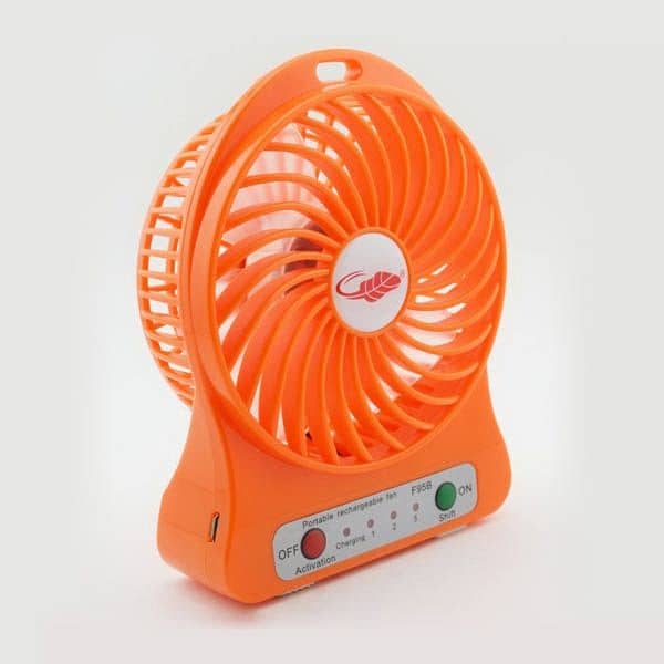Desktop Rechargeable USB Fan With 3 Speed And 1200mAh Built