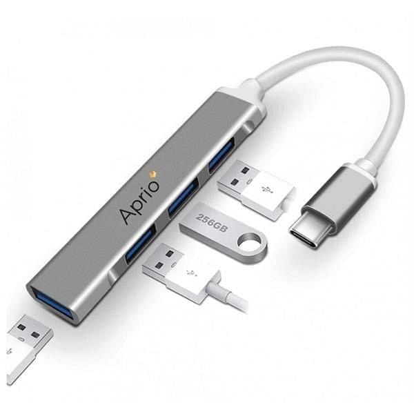 Ultra Slim Type C USB 3.0 Hub 4 Ports Works with MacBook, Ph