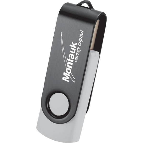 Rotate Black Clip Flash Drive 2GB