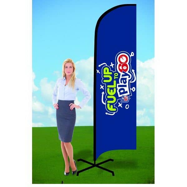 8ft Customized Flag with X Stand-single