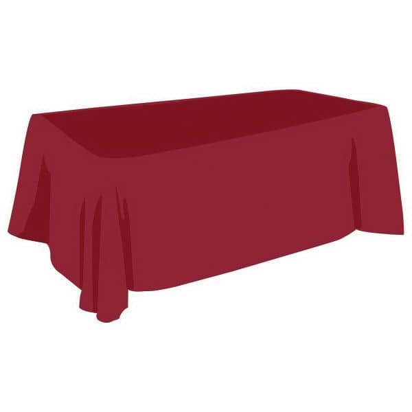 8 Foot Table Cover Polyester Blank Non-fitted - 3 DAY