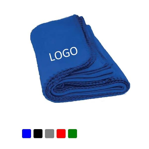 60" x 50" Polyester Fleece Blanket With Whipstitch