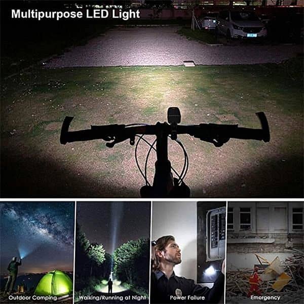 Ultra Bright USB Rechargeable Bike Headlight And Flashlight