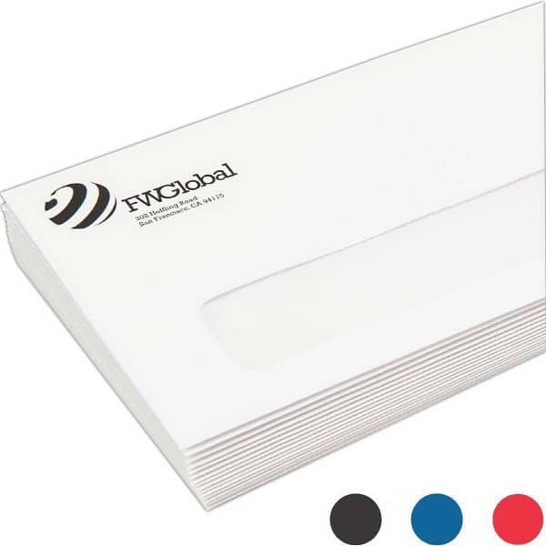 Spot Color Business Envelope - Security Tint Poly Window