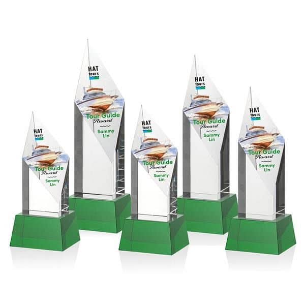 Vertex VividPrint™ Award on Base - Green