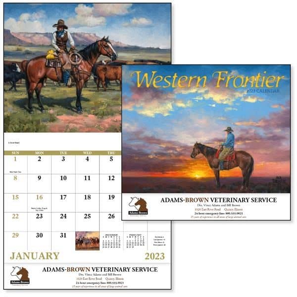 Stapled Western Frontier Americana 2022 Appointment Calendar