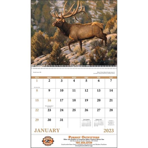 Spiral Wildlife Canvas 2022 Appointment Calendar