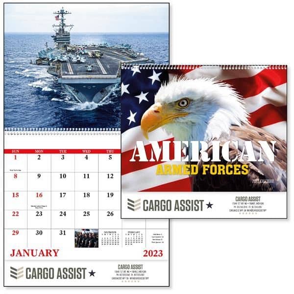 Spiral American Armed Forces 2022 Calendar
