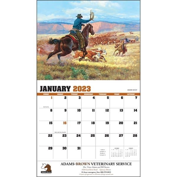 The Wild West Appointment Calendar