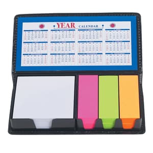 Leather Look Case Of Sticky Notes With Calendar