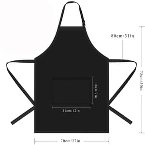 Adjustable Cooking Baking Work Bib Apron with 2 Pockets