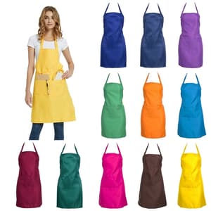 Bib Apron Waterdrop Resistant with 2 Pockets