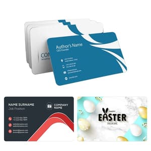 Custom 2-Sides Printed Paper Business Cards 3.5" x 2"