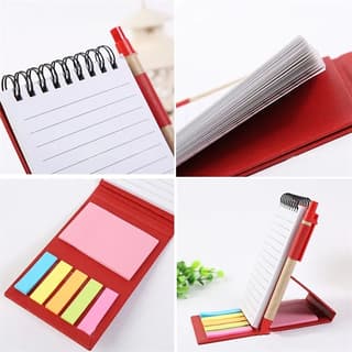 Self Standing Spiral Notebook With Pen And Sticky Notes ...