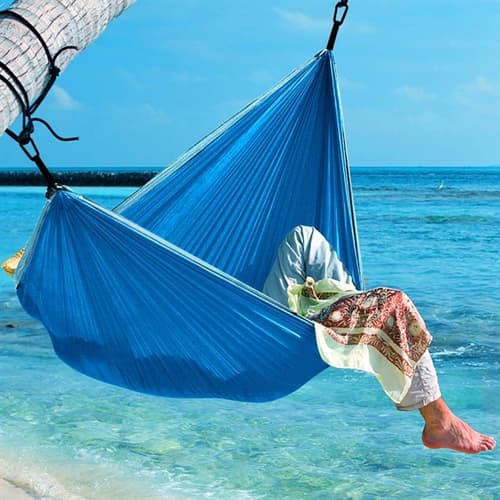 Portable Double Camping Travel Hammock with Tree Straps