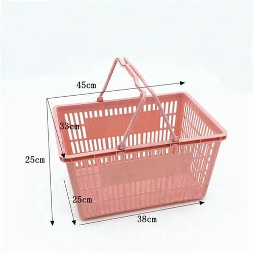 25L Plastic Retail Shopping Baskets with Handles