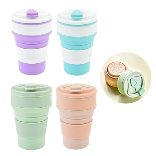 11oz Silicone Folding Collapsible Cup Retractable Coffee Mug