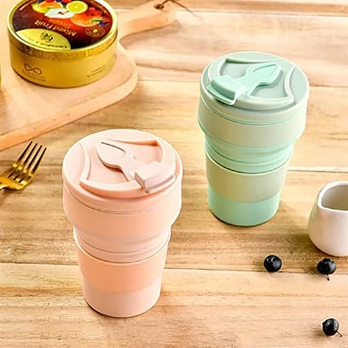 11oz Silicone Folding Collapsible Cup Retractable Coffee Mug
