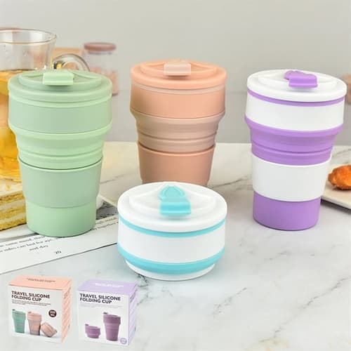 11oz Silicone Folding Collapsible Cup Retractable Coffee Mug