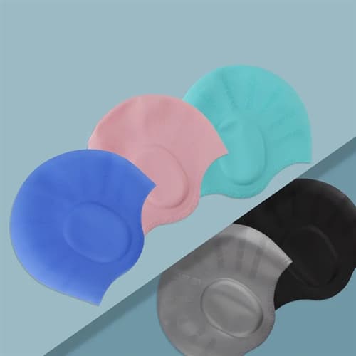 Waterproof Silicone Swim Cap Non-Slip Flexible Bathing Hats