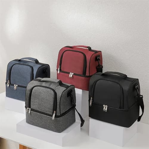 Double Layer Insulated Lunch Bag Leakproof Food Containers