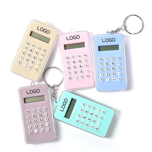 Portable Office Basic Keychain Calculators Labyrinth Design