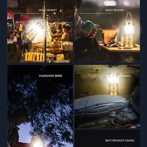 Swag Flashlight 2-in-1 Retractable Solar LED Camping Light with Flashlight ...