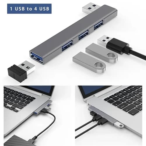 4 Port USB Hub Splitter Multiport Adapter Docking Station ...