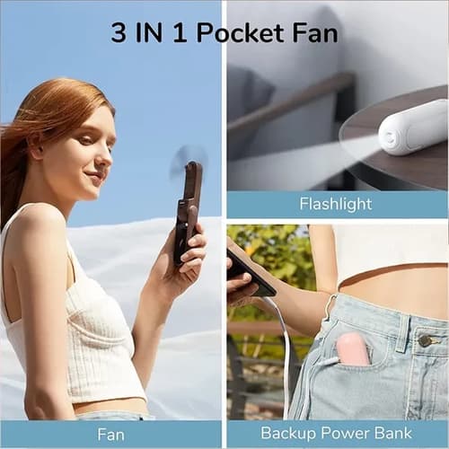 1500mAh Handheld Fan and Power Bank
